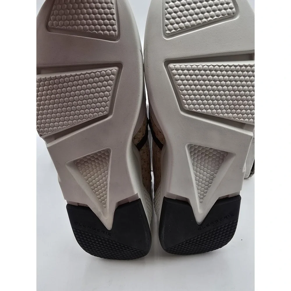 Clergerie SALVY Shoes Mens Size 9.5 White Black Slip‎ On Leather Sneaker New